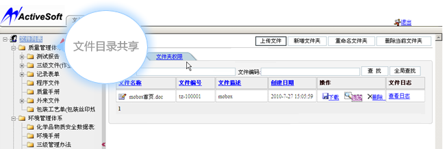 电子文档管理系统界面